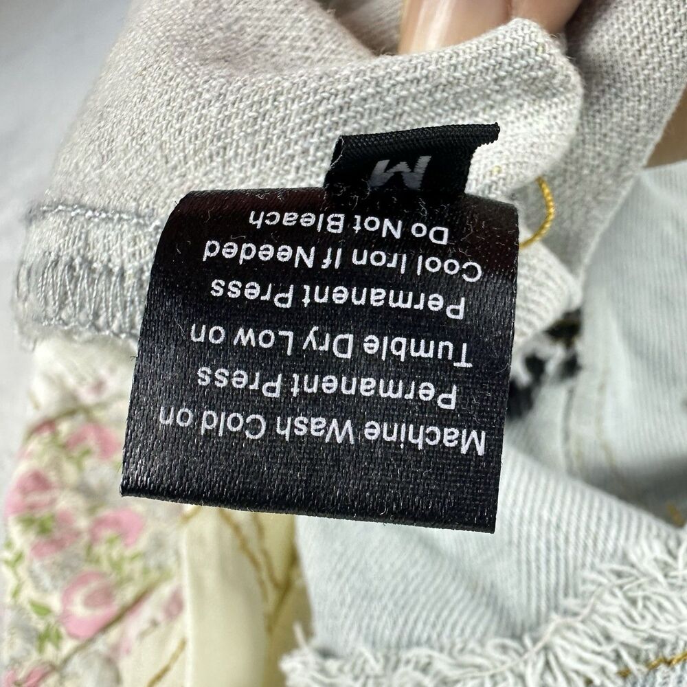 Pol Patchwork Lace Denim Distressed Jacket Boho C… - image 6